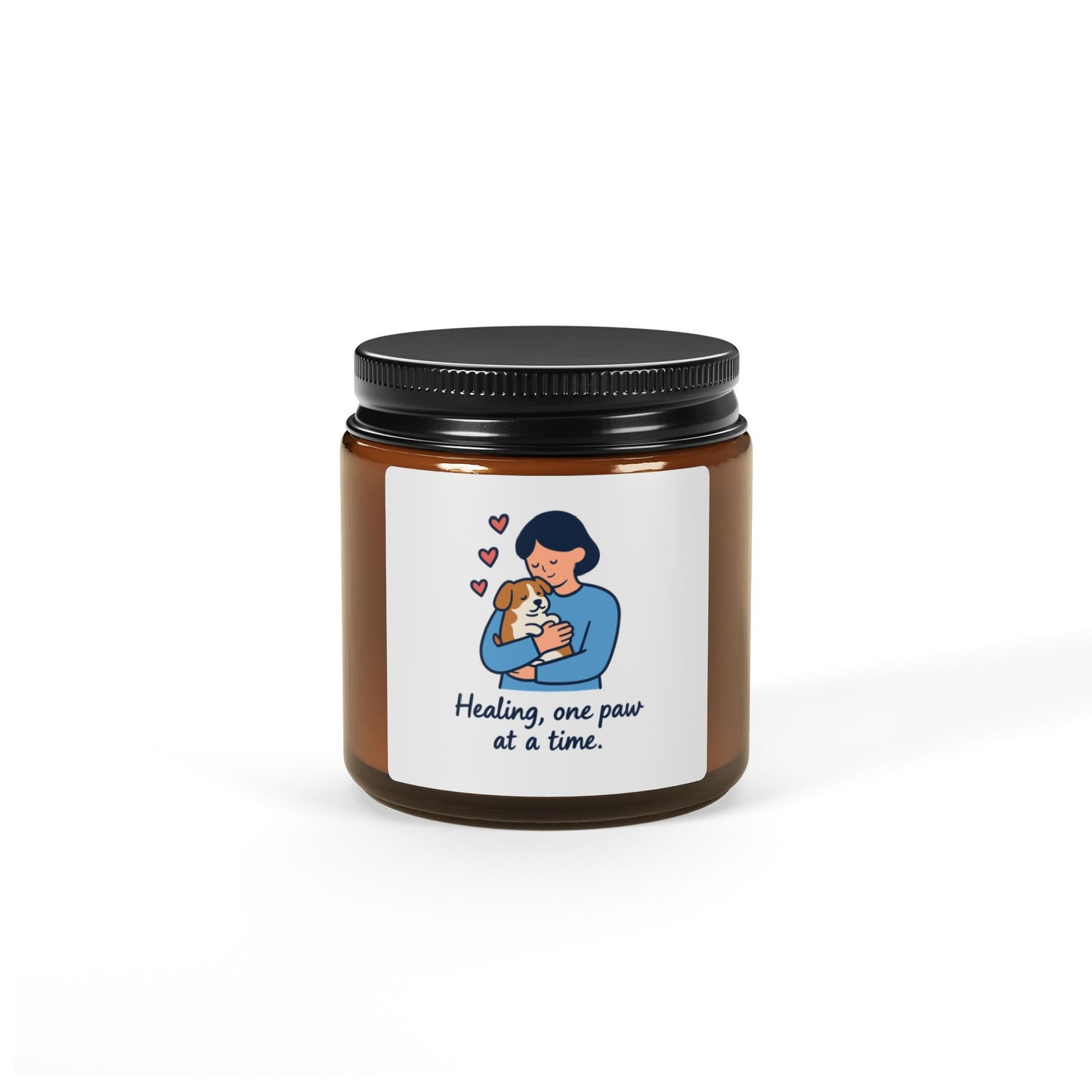 Healing Love Scented Soy Candle - Multi-Size Amber Jar