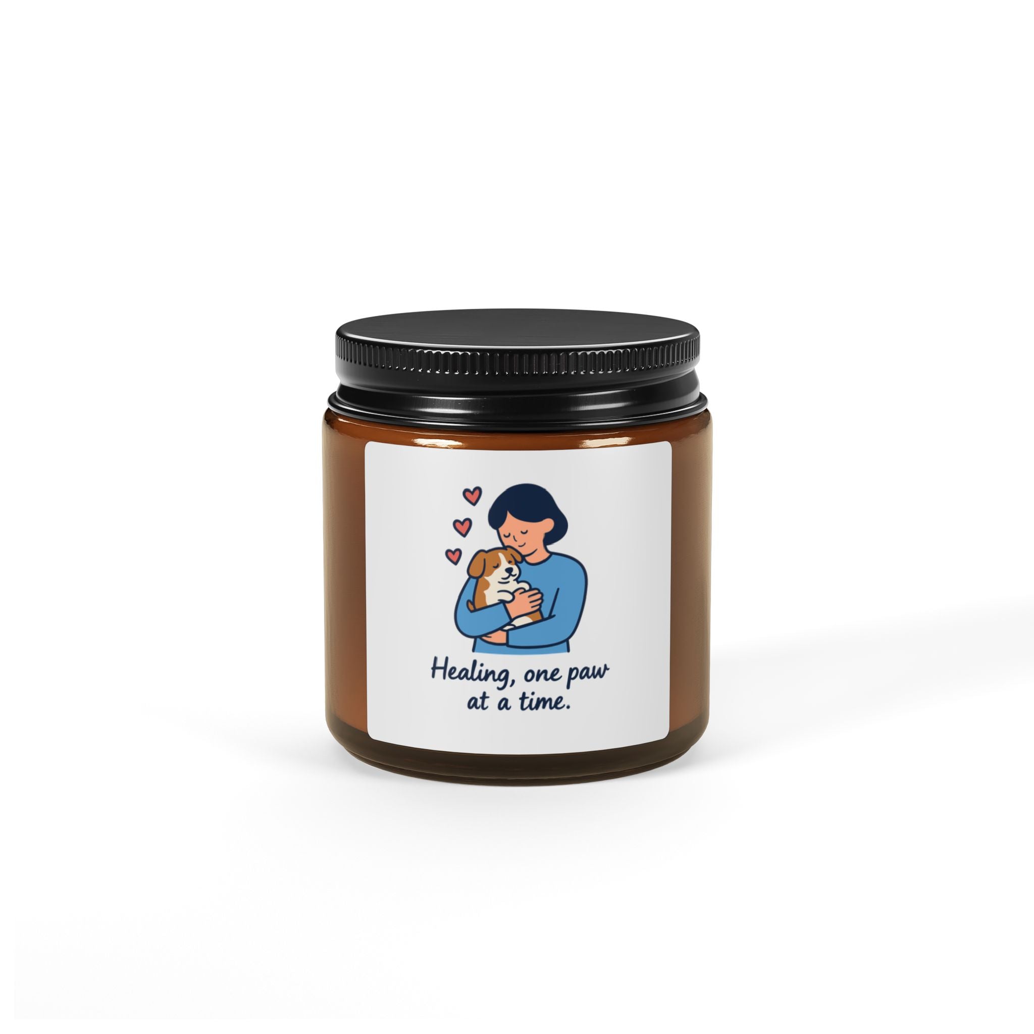 Healing Love Scented Soy Candle - Multi-Size Amber Jar