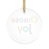 Colorful 'Choose Joy' Acrylic Ornaments