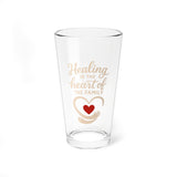 Heart of the Family Mixing Glass - 16oz - Inspirational Drinkware