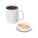 Sunrise Quote Cork Coaster — "Every sunrise is a new beginning."