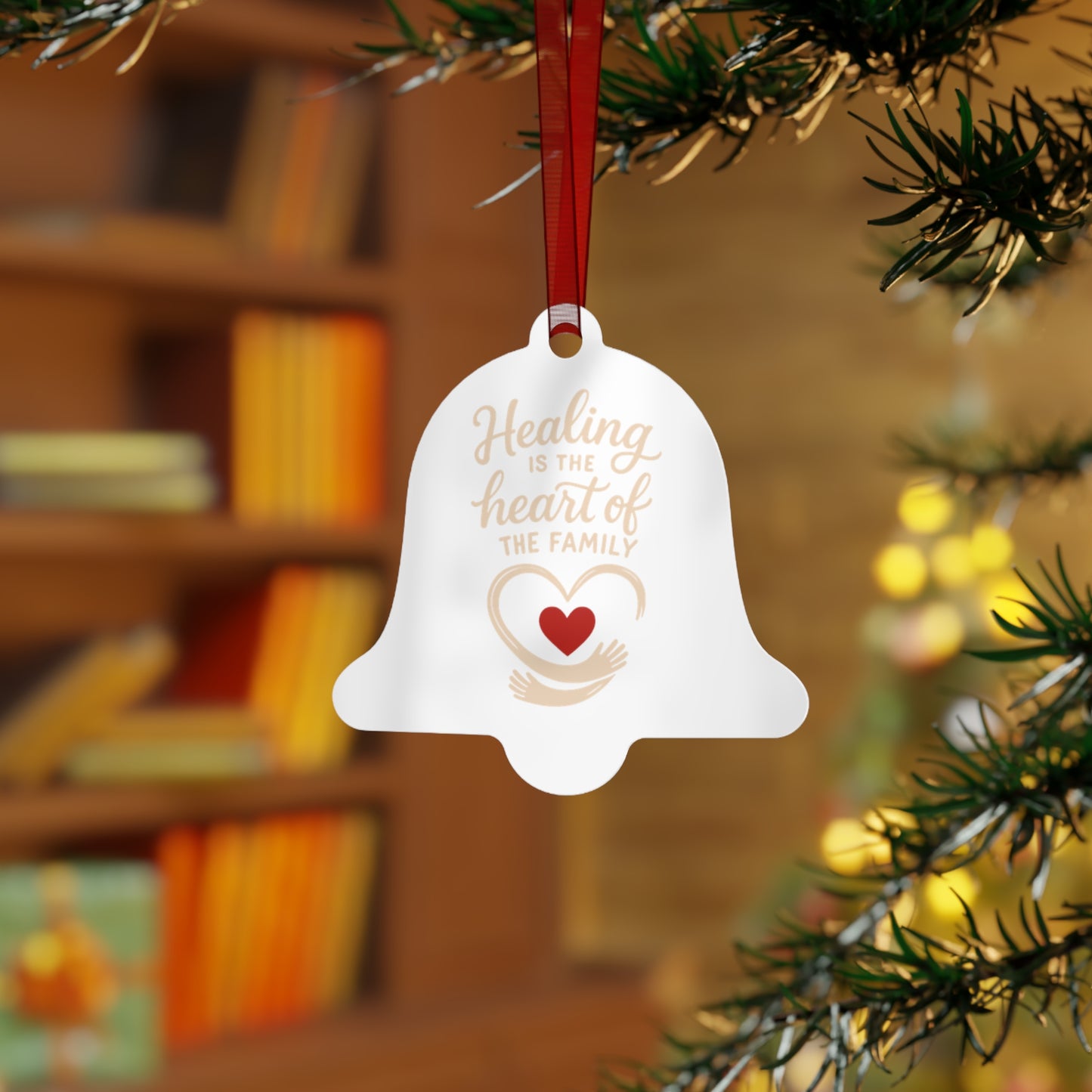 Healing Heart Family Metal Ornament
