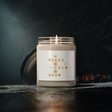 Soy Candle — Calm, Peace & Grow Scented Jar (9 oz)