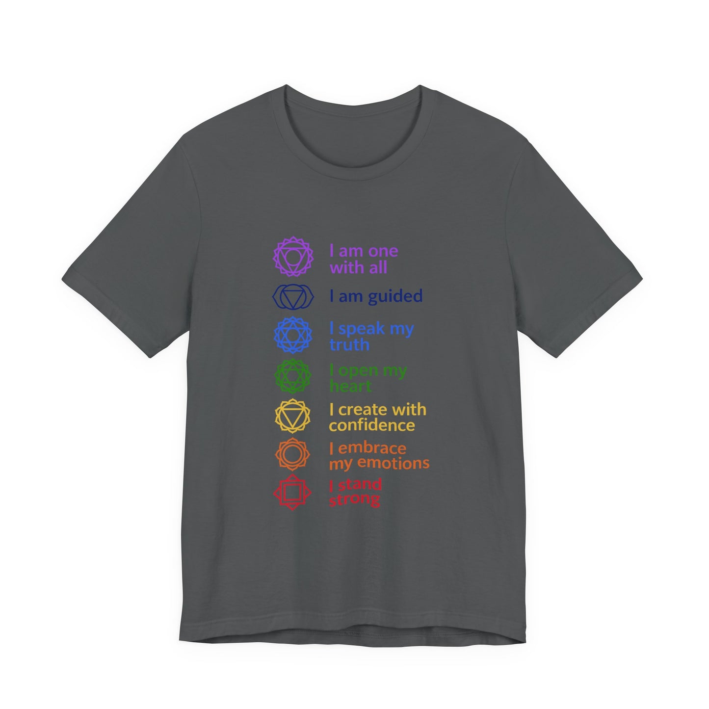 7 Chakras Positive Energy Tee, Spiritual Shirt, Mindfulness Gift, Self-Care Apparel, Positive Vibes T-Shirt, Yoga Wear
