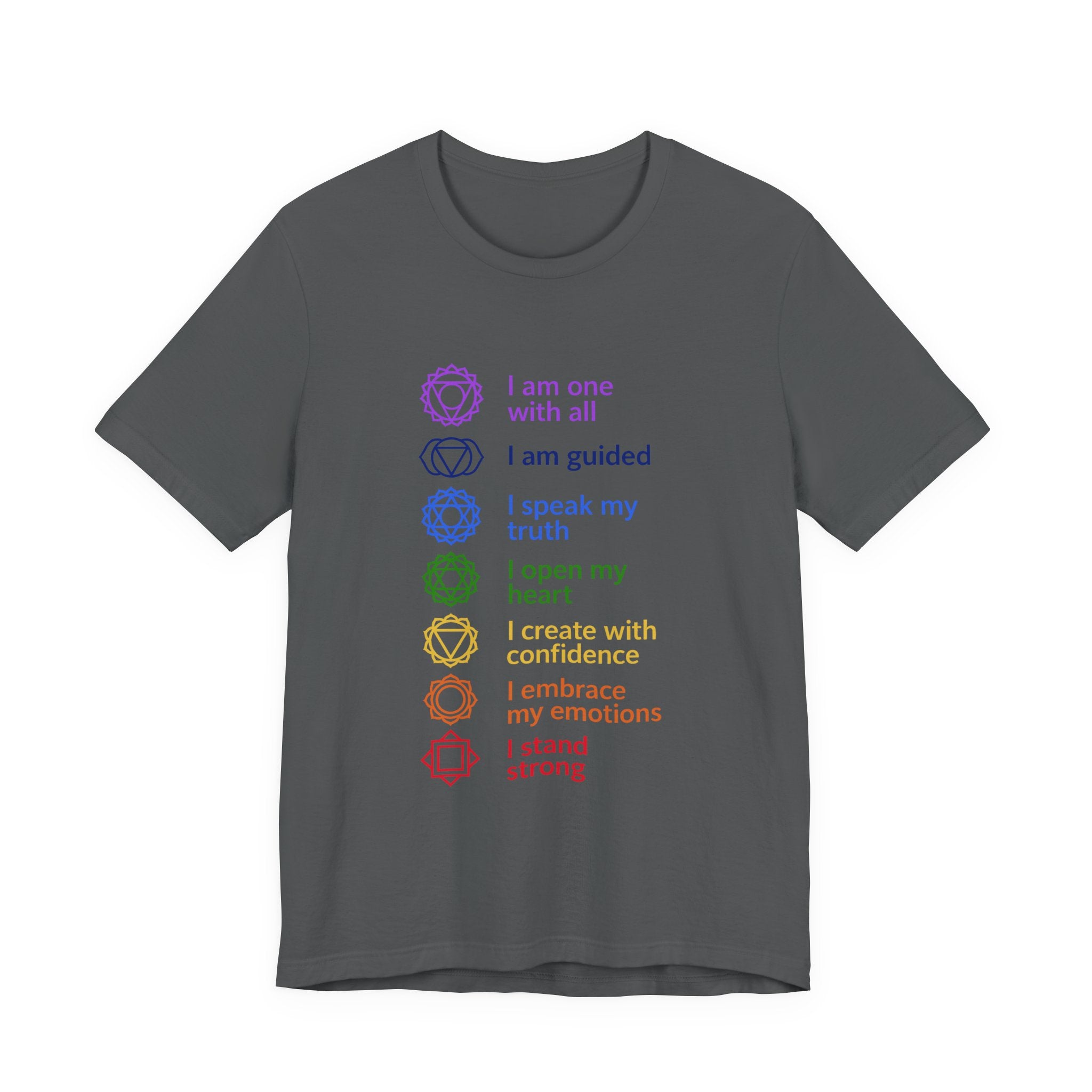 7 Chakras Positive Energy Tee, Spiritual Shirt, Mindfulness Gift, Self-Care Apparel, Positive Vibes T-Shirt, Yoga Wear