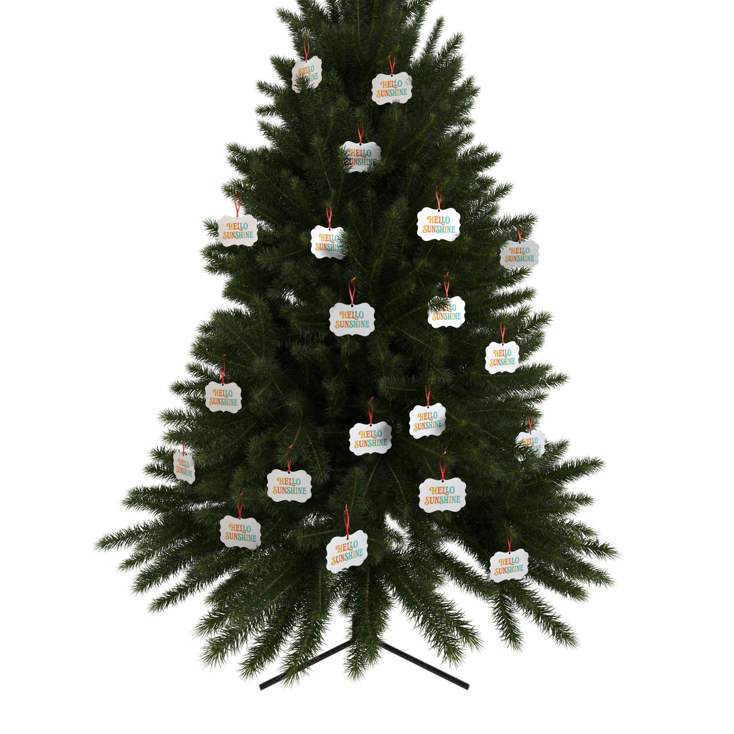 Colorful Aluminum Ornaments - "Hello Sunshine" Design - Perfect for Holidays & Celebrations