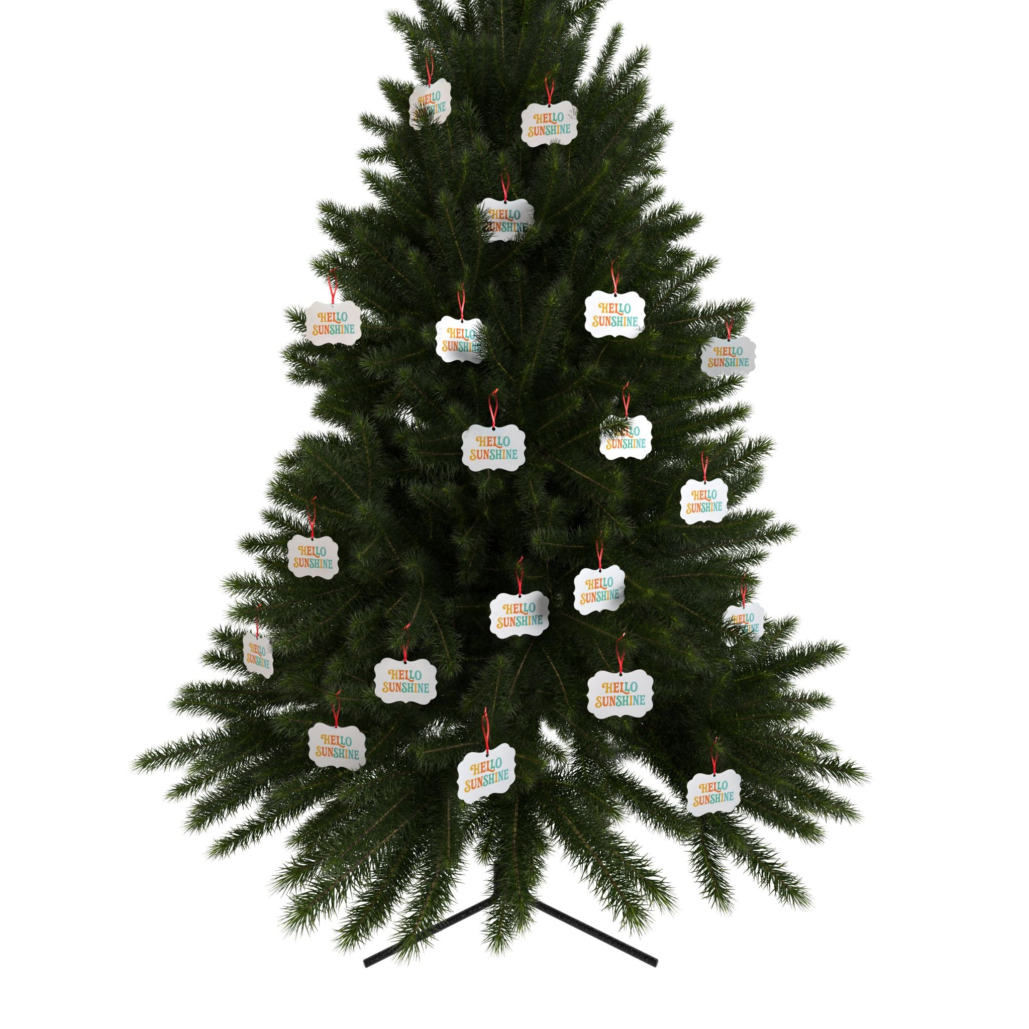 Colorful Aluminum Ornaments - "Hello Sunshine" Design - Perfect for Holidays & Celebrations