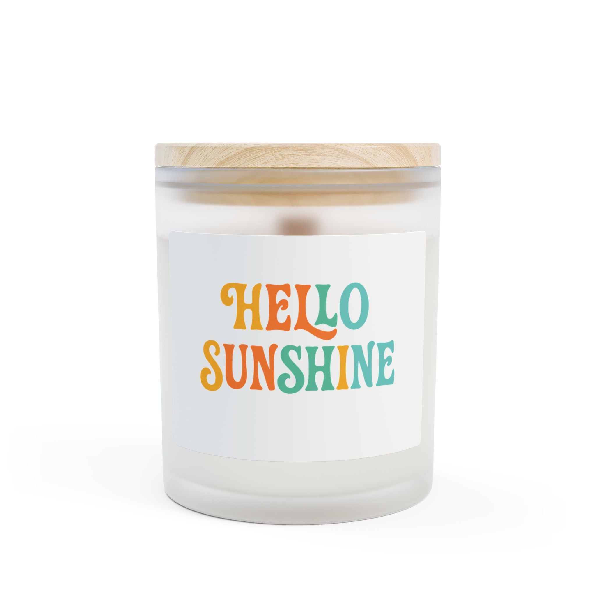 Hello Sunshine Candle - 11oz Frosted Glass Aromatherapy Candle