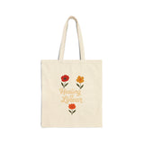Healing is Linear Cotton Canvas Tote Bag - Eco-Friendly Reusable Shopping Bag