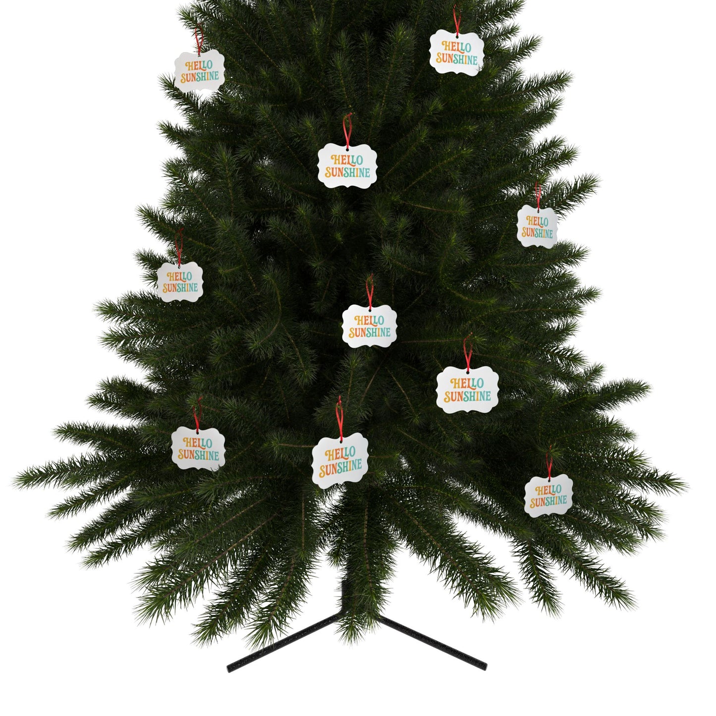 Colorful Aluminum Ornaments - "Hello Sunshine" Design - Perfect for Holidays & Celebrations