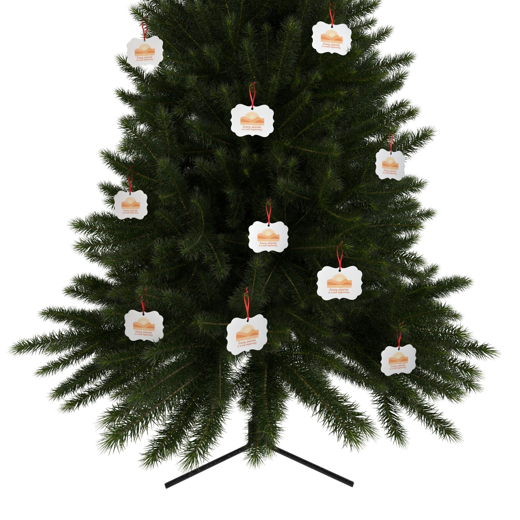 Aluminum Ornament – 'Every Sunrise Is a New Beginning' Inspirational Sunrise Decoration