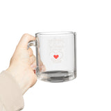 Heartfelt Family Glass Mug, 10oz - Unique Gift for Loved Ones