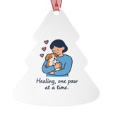 Healing Paw Metal Ornament