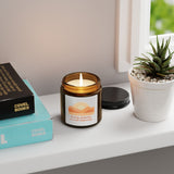 Sunrise Soy Candle — "Every sunrise is a new beginning" Amber Jar