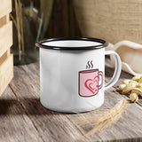 Camping Enamel Mug with Retro Design