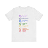 7 Chakras Positive Energy Tee, Spiritual Shirt, Mindfulness Gift, Self-Care Apparel, Positive Vibes T-Shirt, Yoga Wear