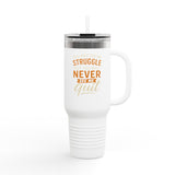 Insulated Travel Mug, 40oz - Motivational Water Bottle, Perfect for Fitness, Office, Travel, Gifts, Inspirational Design