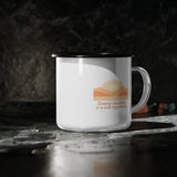 Enamel Camp Cup — Retro Sunrise Camping Mug