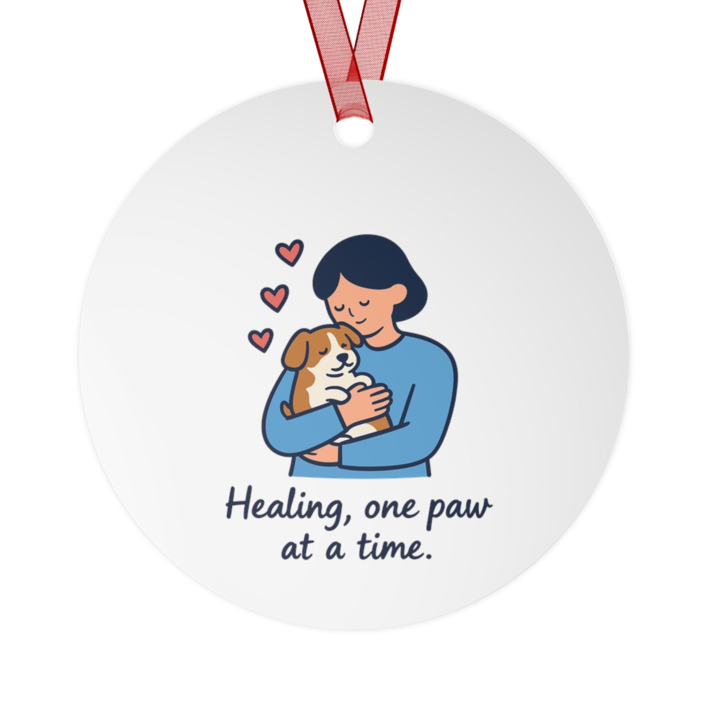 Healing Paw Metal Ornament