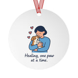 Healing Paw Metal Ornament