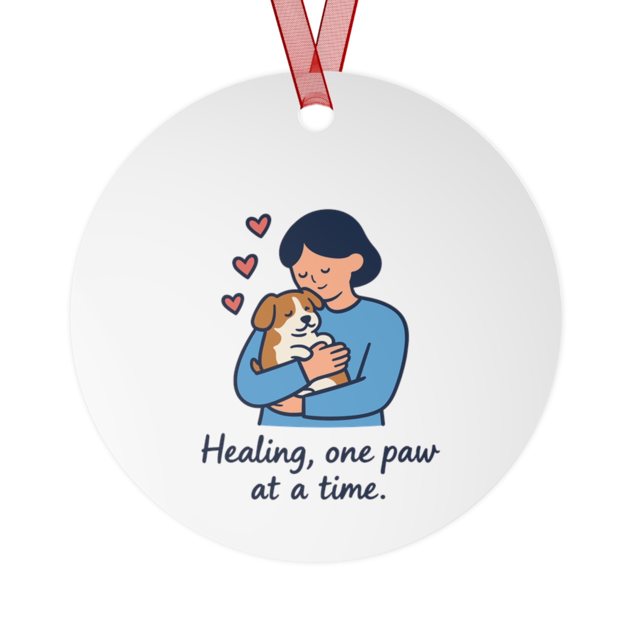 Healing Paw Metal Ornament