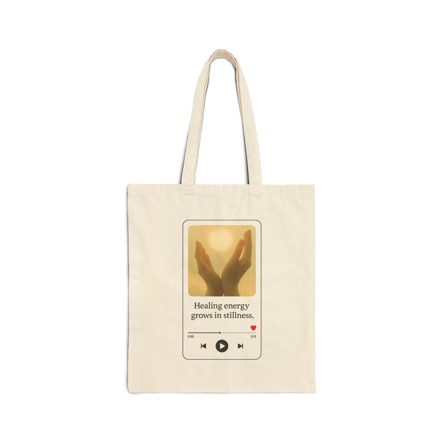 Healing Energy Cotton Canvas Tote Bag