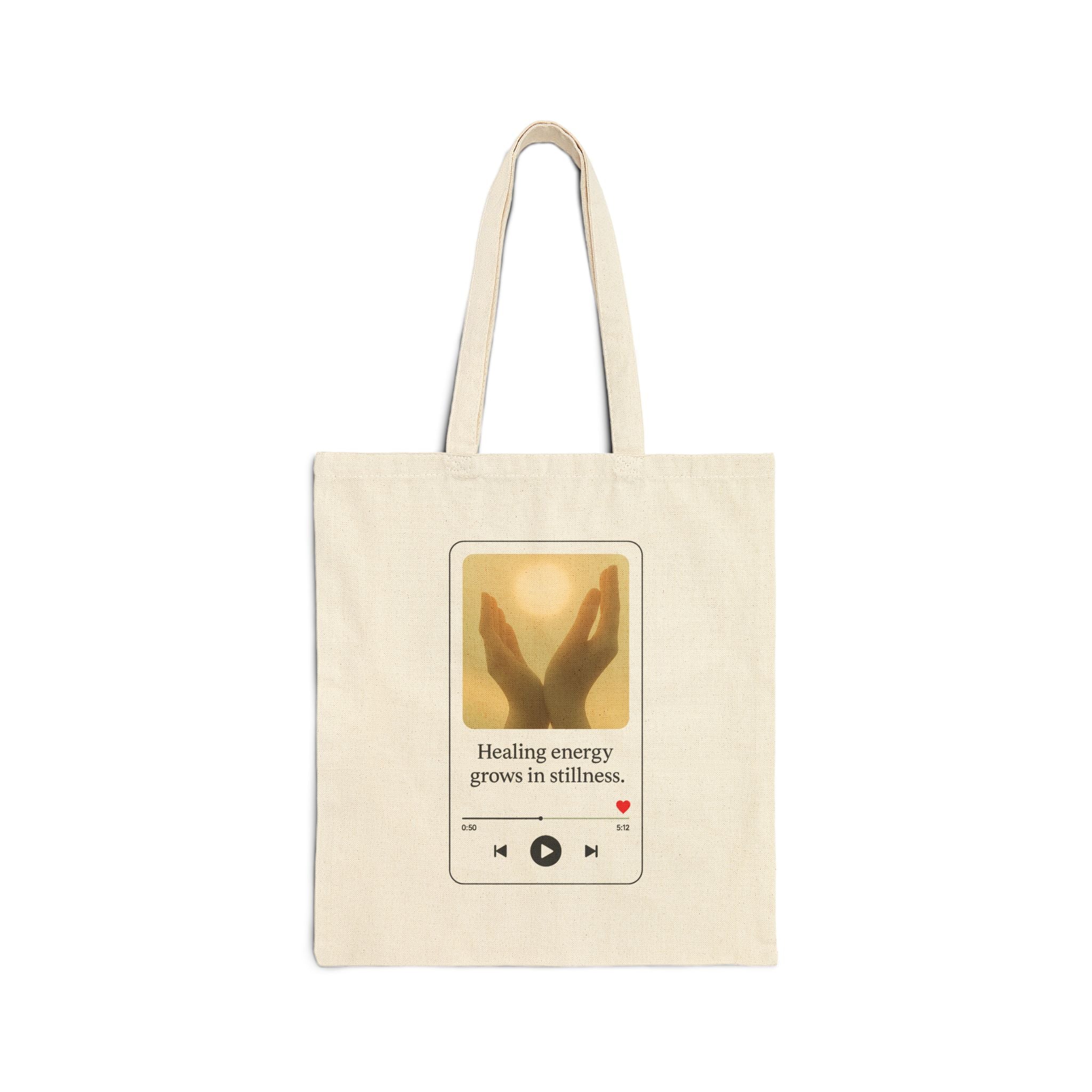 Healing Energy Cotton Canvas Tote Bag