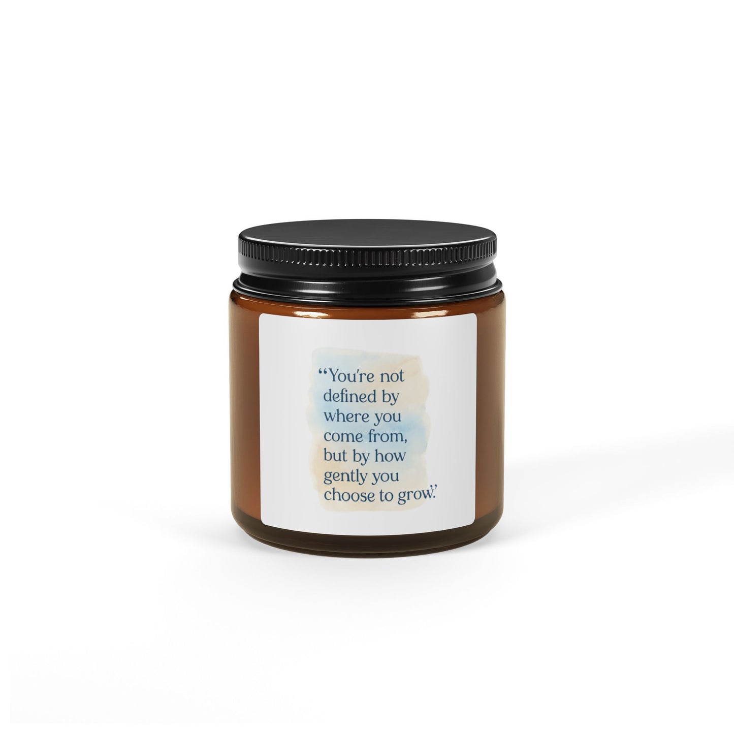 Inspirational Amber Soy Candle — “You’re Not Defined…” Motivational Scented Candle