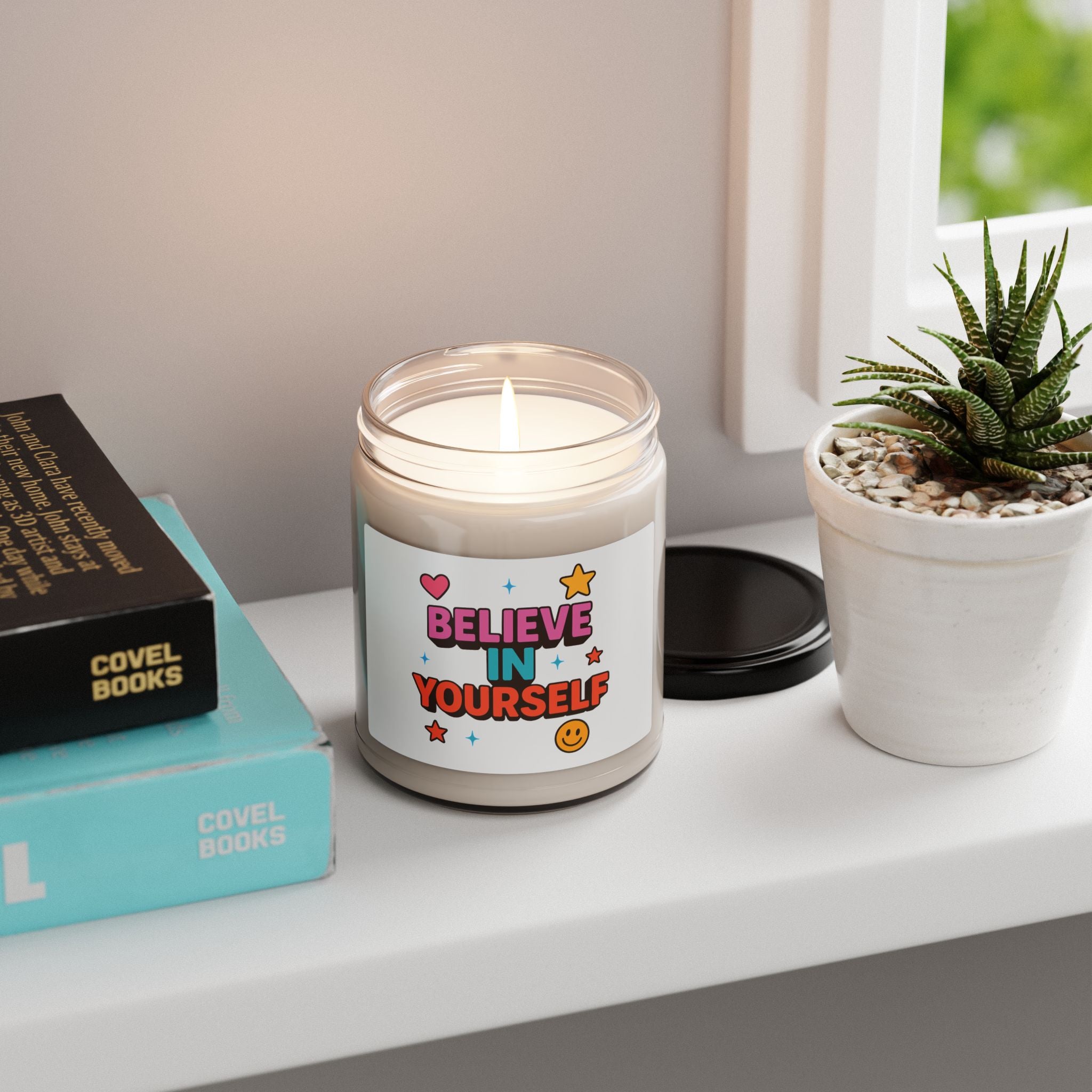 Uplifting Scented Candle, Motivational Gift for Home, Birthday, Encouragement, Self-Care, Inspirational Decor, Believe in Yourself