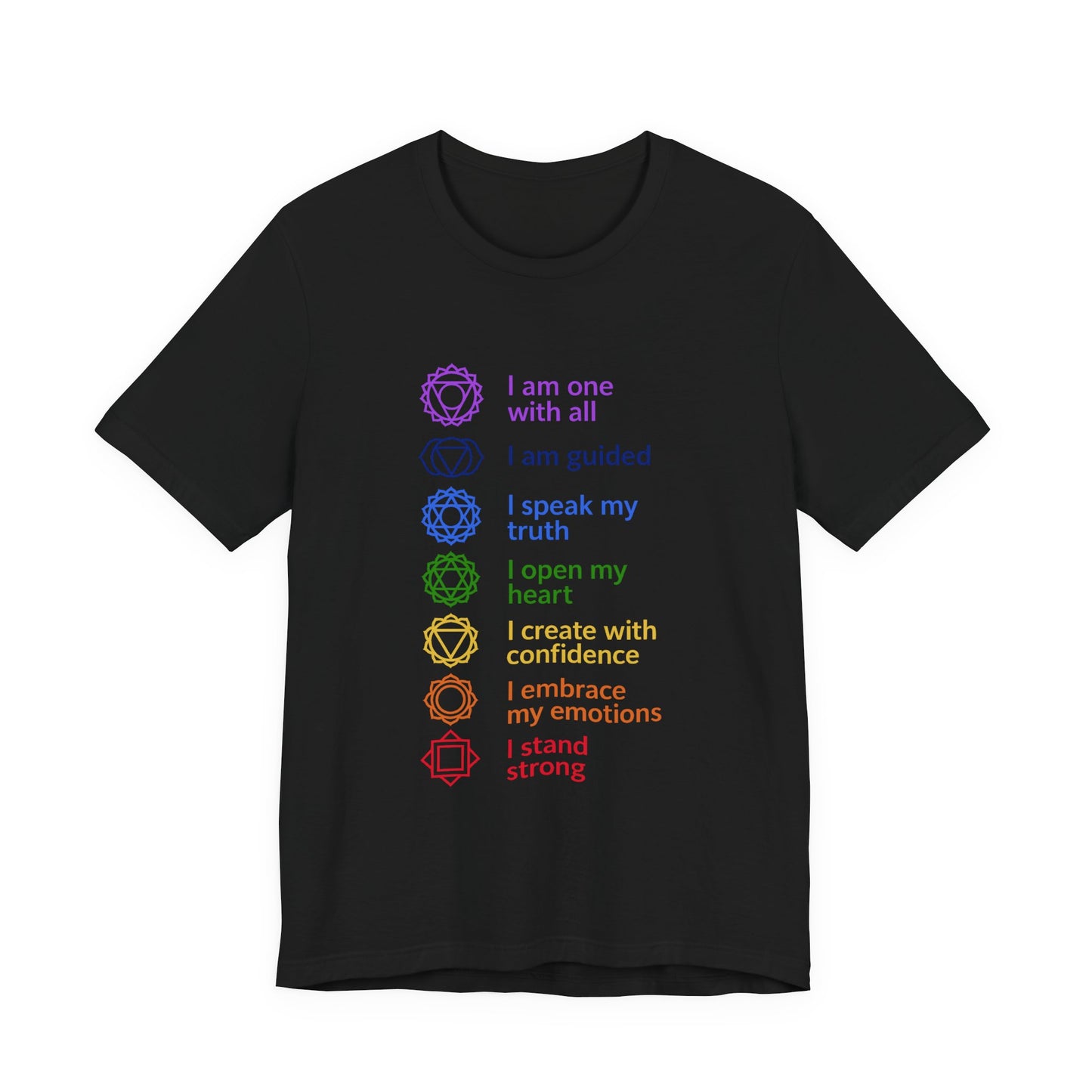 7 Chakras Positive Energy Tee, Spiritual Shirt, Mindfulness Gift, Self-Care Apparel, Positive Vibes T-Shirt, Yoga Wear