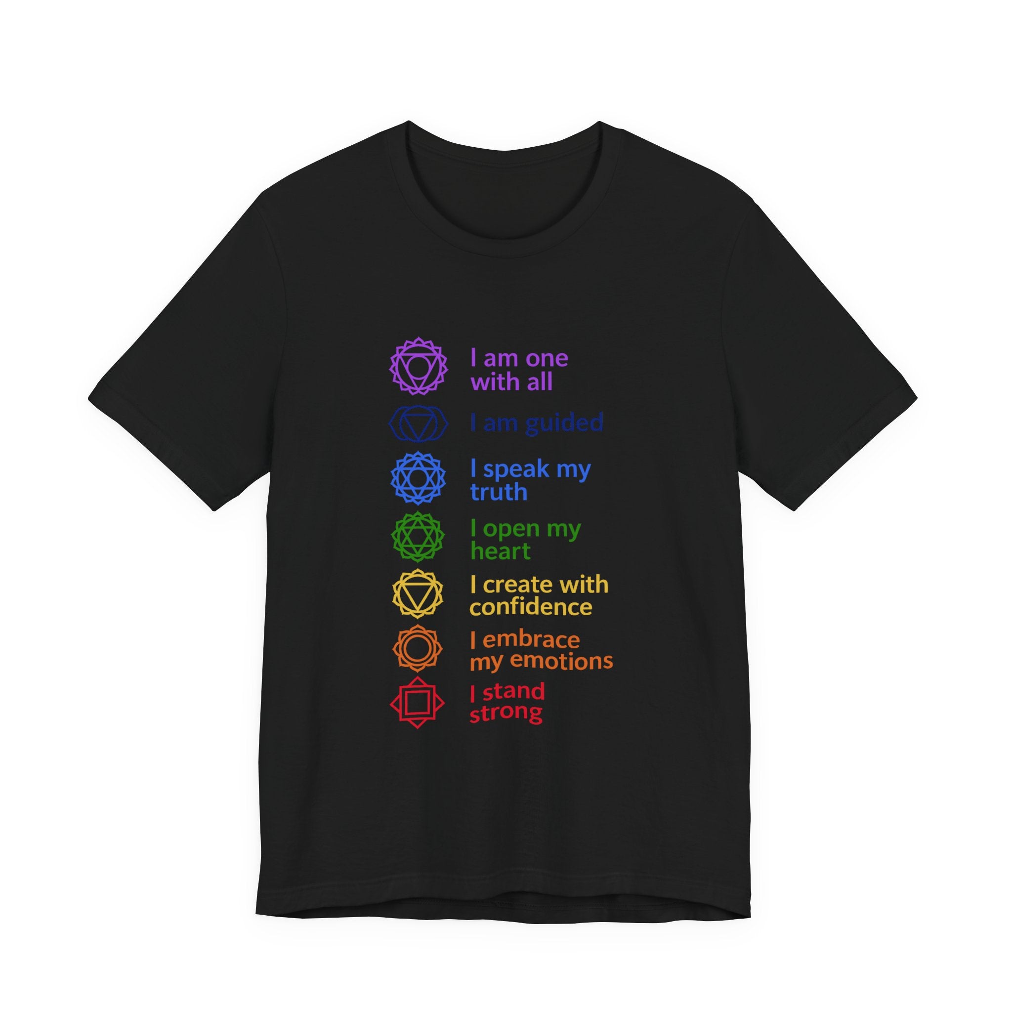 7 Chakras Positive Energy Tee, Spiritual Shirt, Mindfulness Gift, Self-Care Apparel, Positive Vibes T-Shirt, Yoga Wear