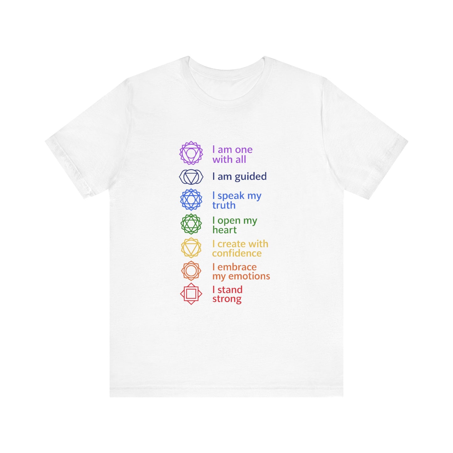 7 Chakras Positive Energy Tee, Spiritual Shirt, Mindfulness Gift, Self-Care Apparel, Positive Vibes T-Shirt, Yoga Wear