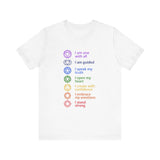 7 Chakras Positive Energy Tee, Spiritual Shirt, Mindfulness Gift, Self-Care Apparel, Positive Vibes T-Shirt, Yoga Wear