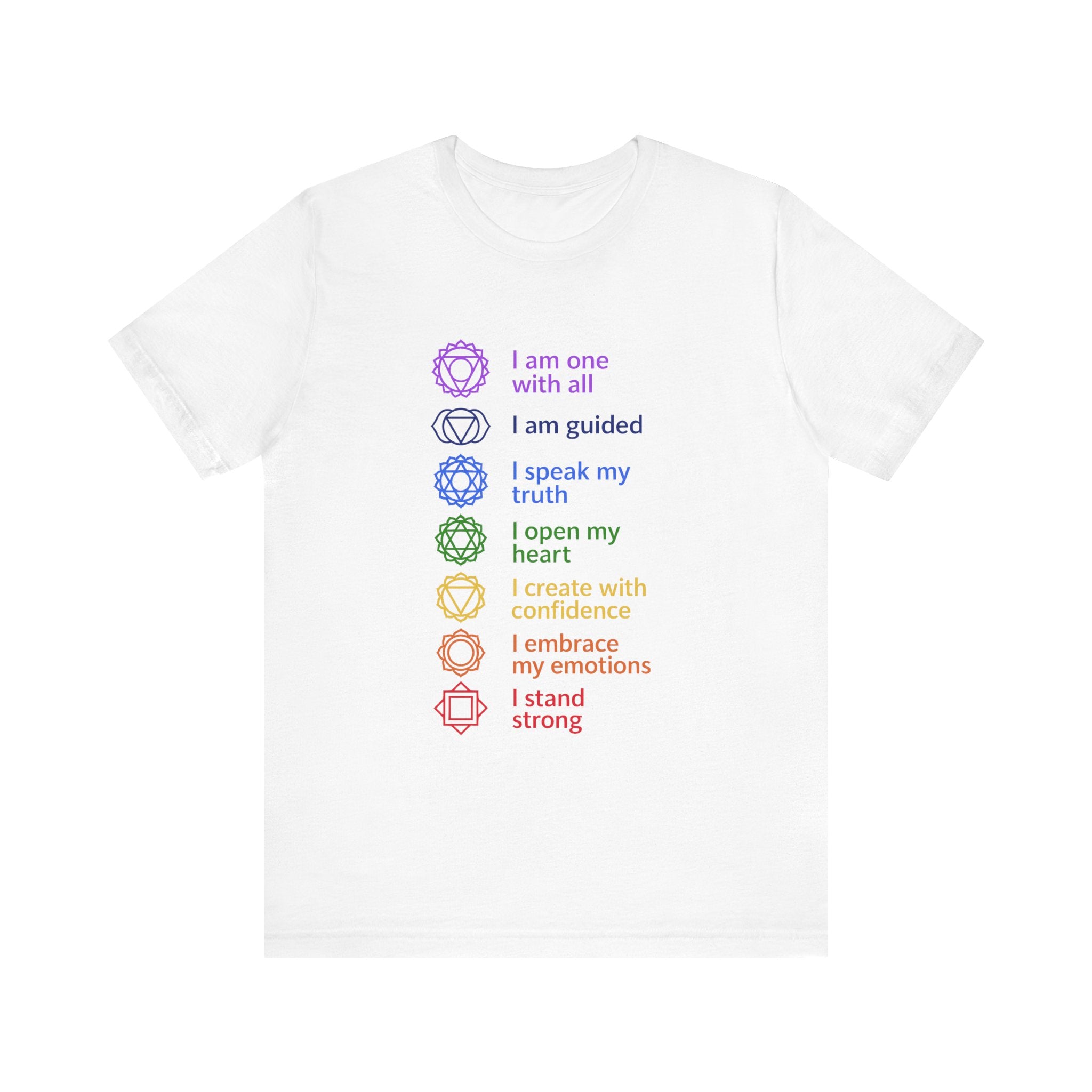 7 Chakras Positive Energy Tee, Spiritual Shirt, Mindfulness Gift, Self-Care Apparel, Positive Vibes T-Shirt, Yoga Wear
