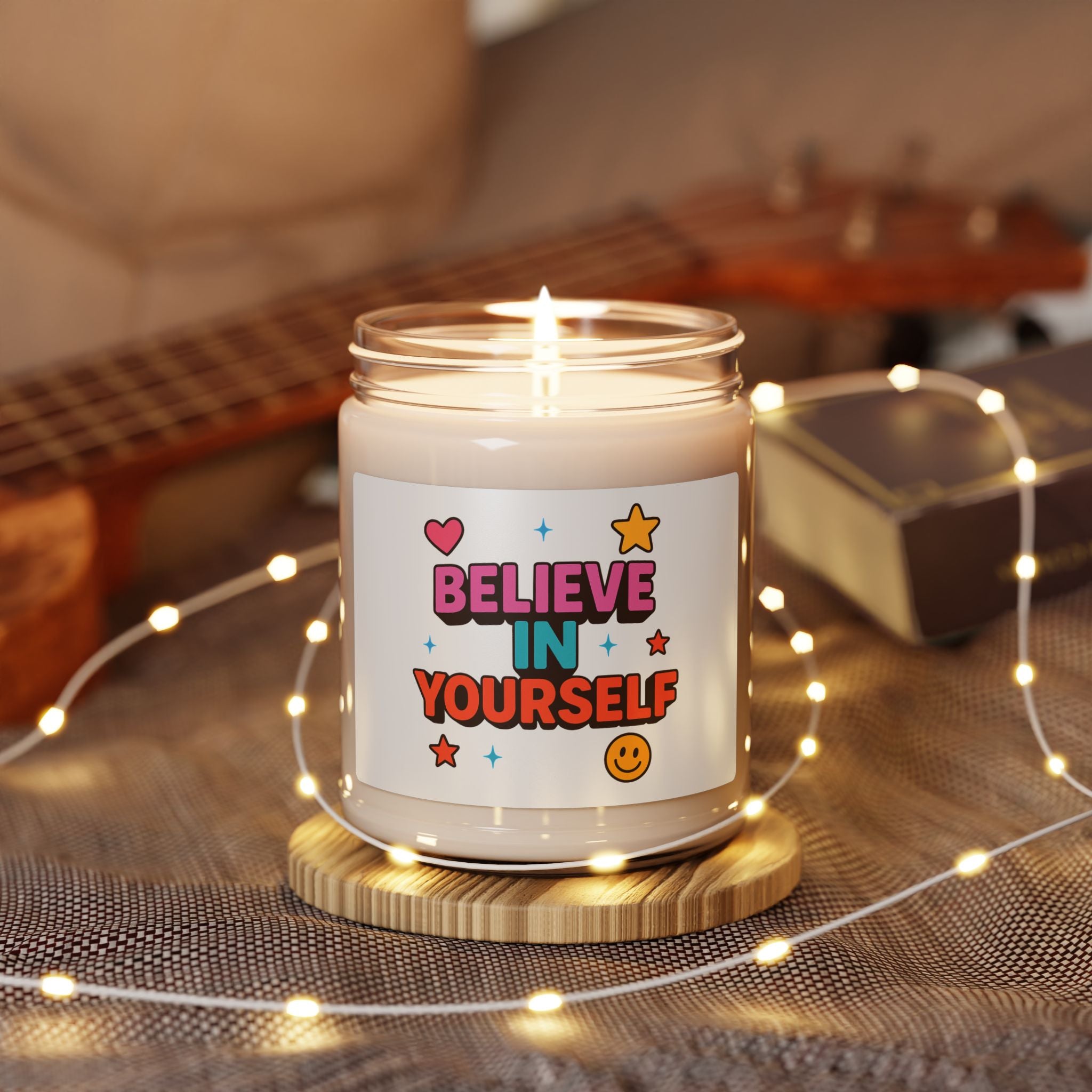 Uplifting Scented Candle, Motivational Gift for Home, Birthday, Encouragement, Self-Care, Inspirational Decor, Believe in Yourself