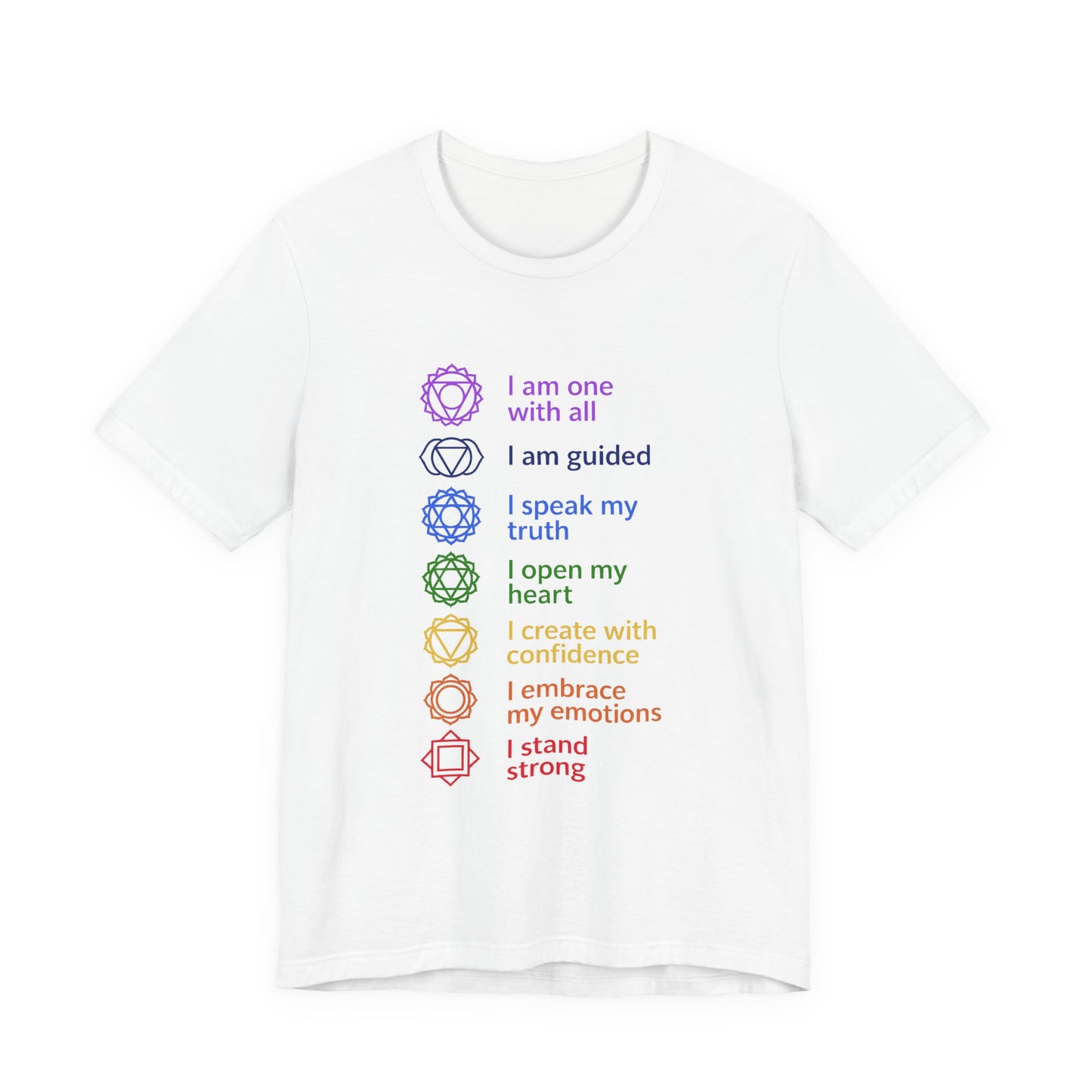 7 Chakras Positive Energy Tee, Spiritual Shirt, Mindfulness Gift, Self-Care Apparel, Positive Vibes T-Shirt, Yoga Wear