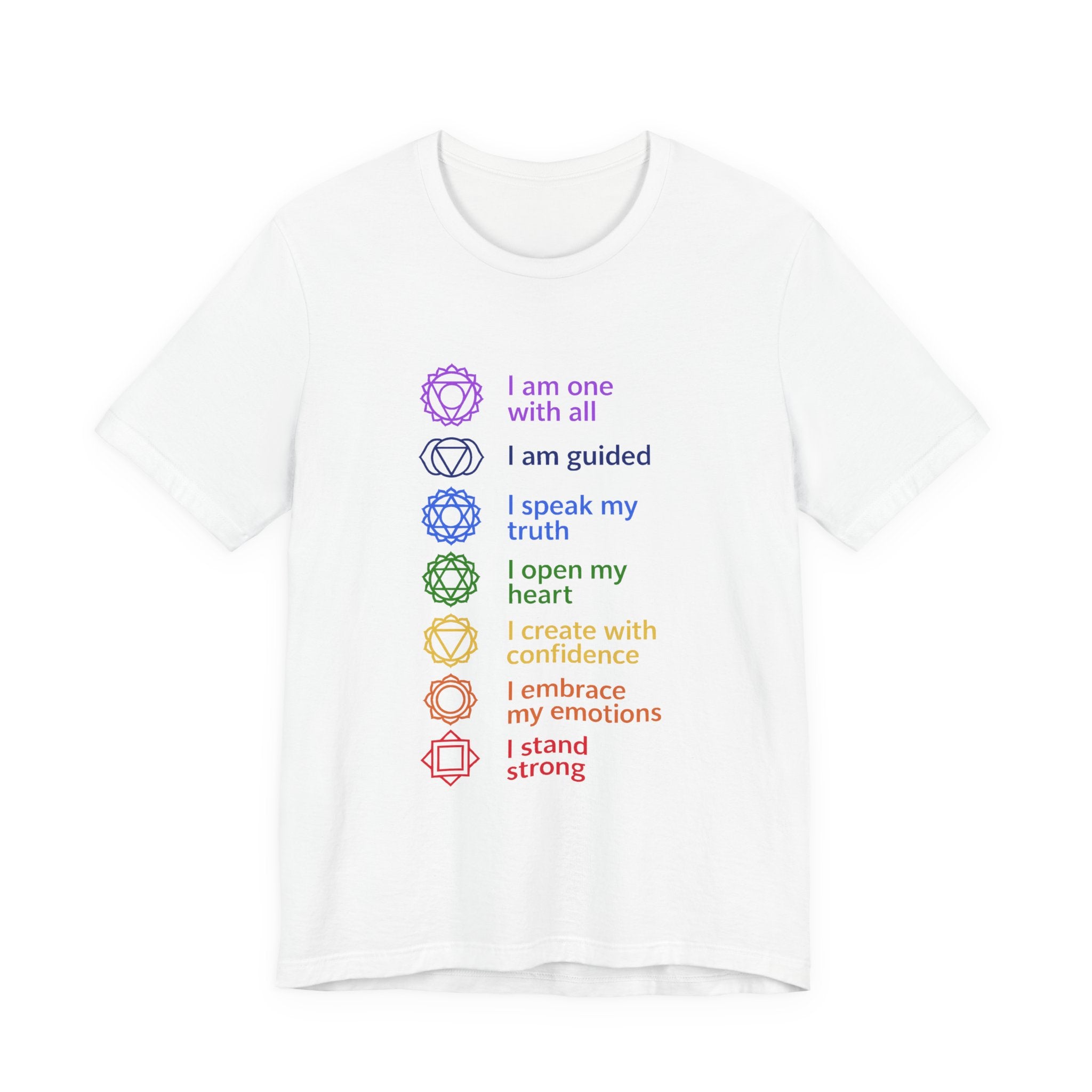 7 Chakras Positive Energy Tee, Spiritual Shirt, Mindfulness Gift, Self-Care Apparel, Positive Vibes T-Shirt, Yoga Wear