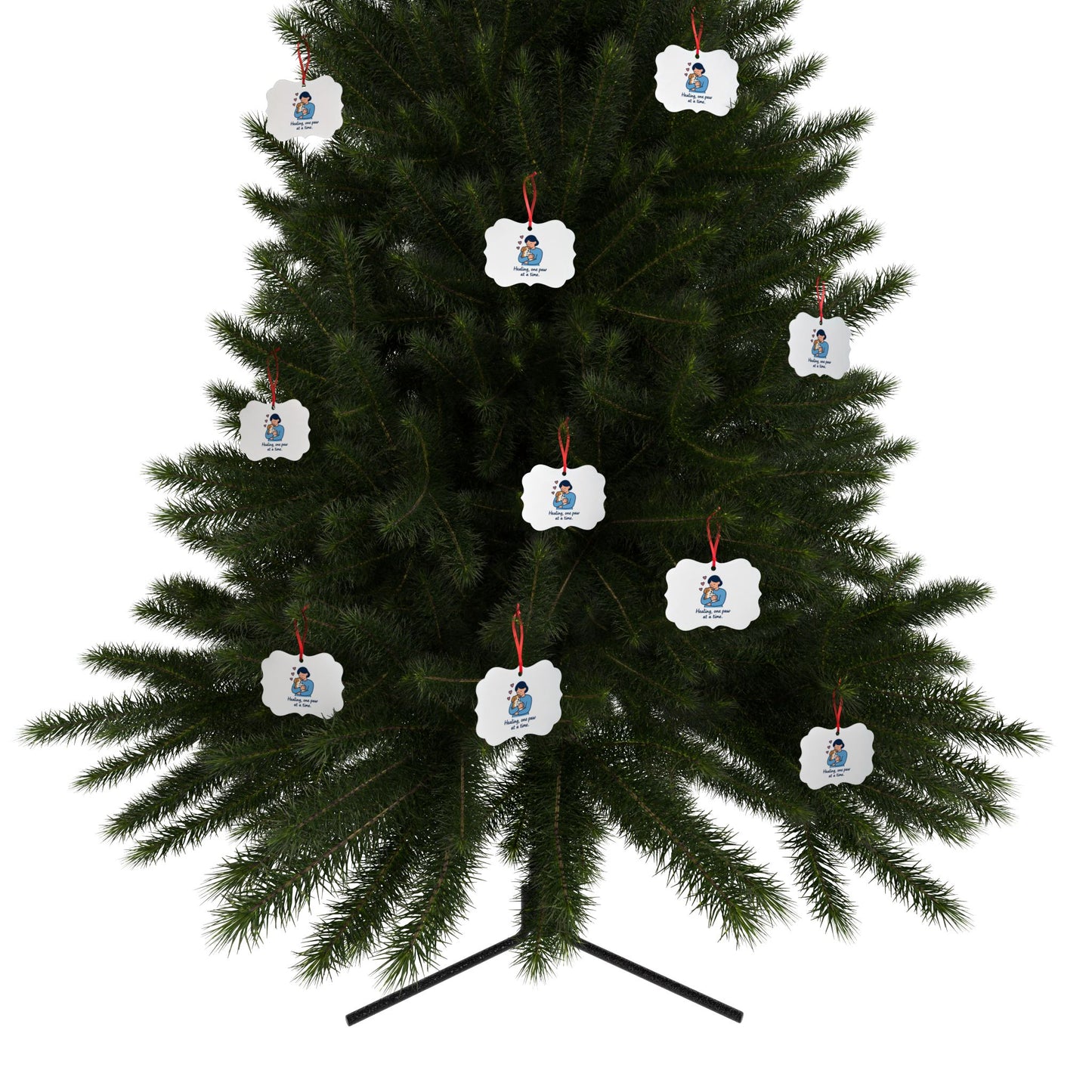 Heartwarming Pet Memorial Aluminum Ornament - "Healing, One Paw at a Time"