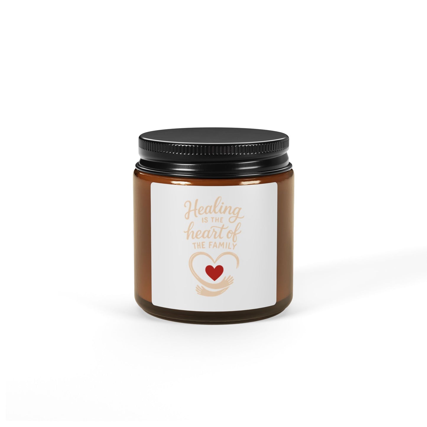 Healing Heart Soy Candle – Aromatic Amber Jar for Home & Gifts