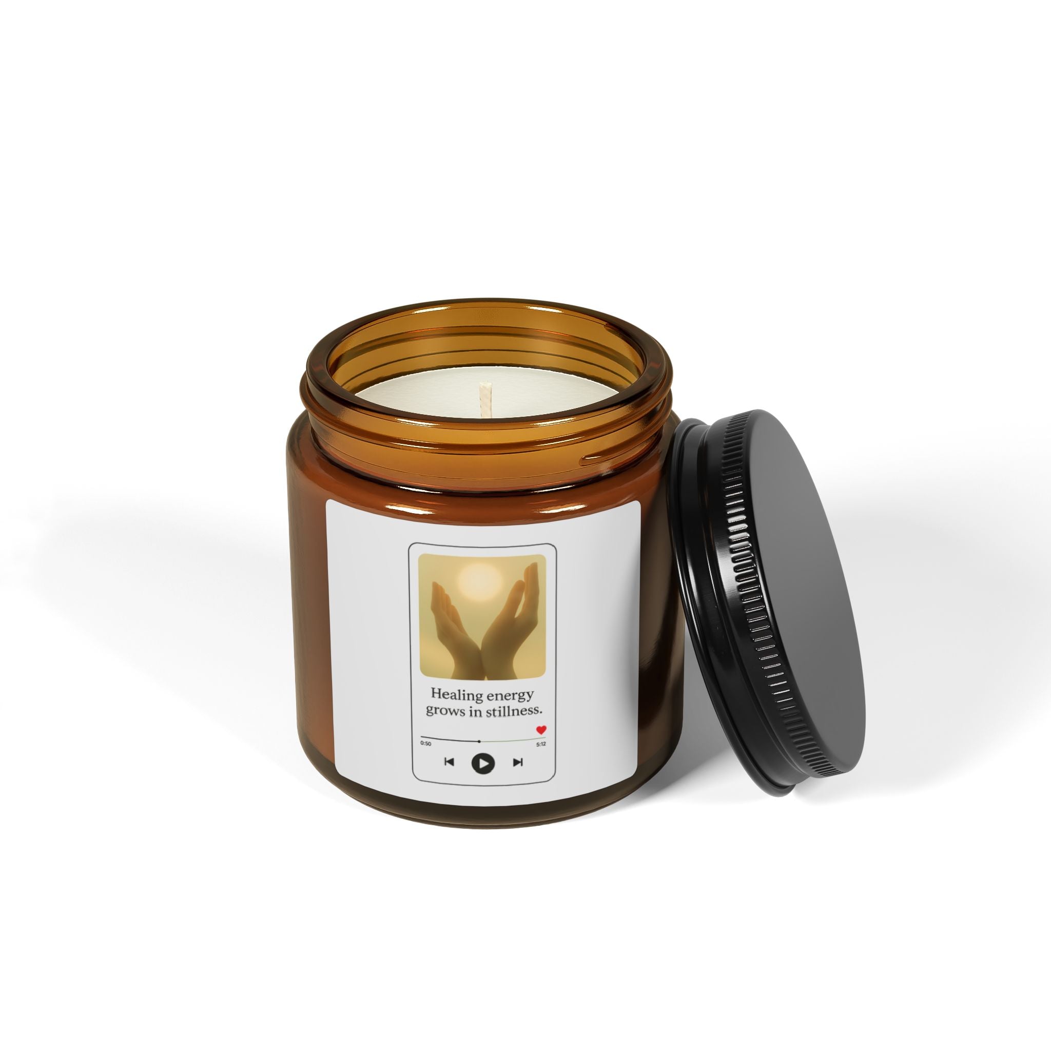 Healing Energy Scented Soy Candle - Amber Jar