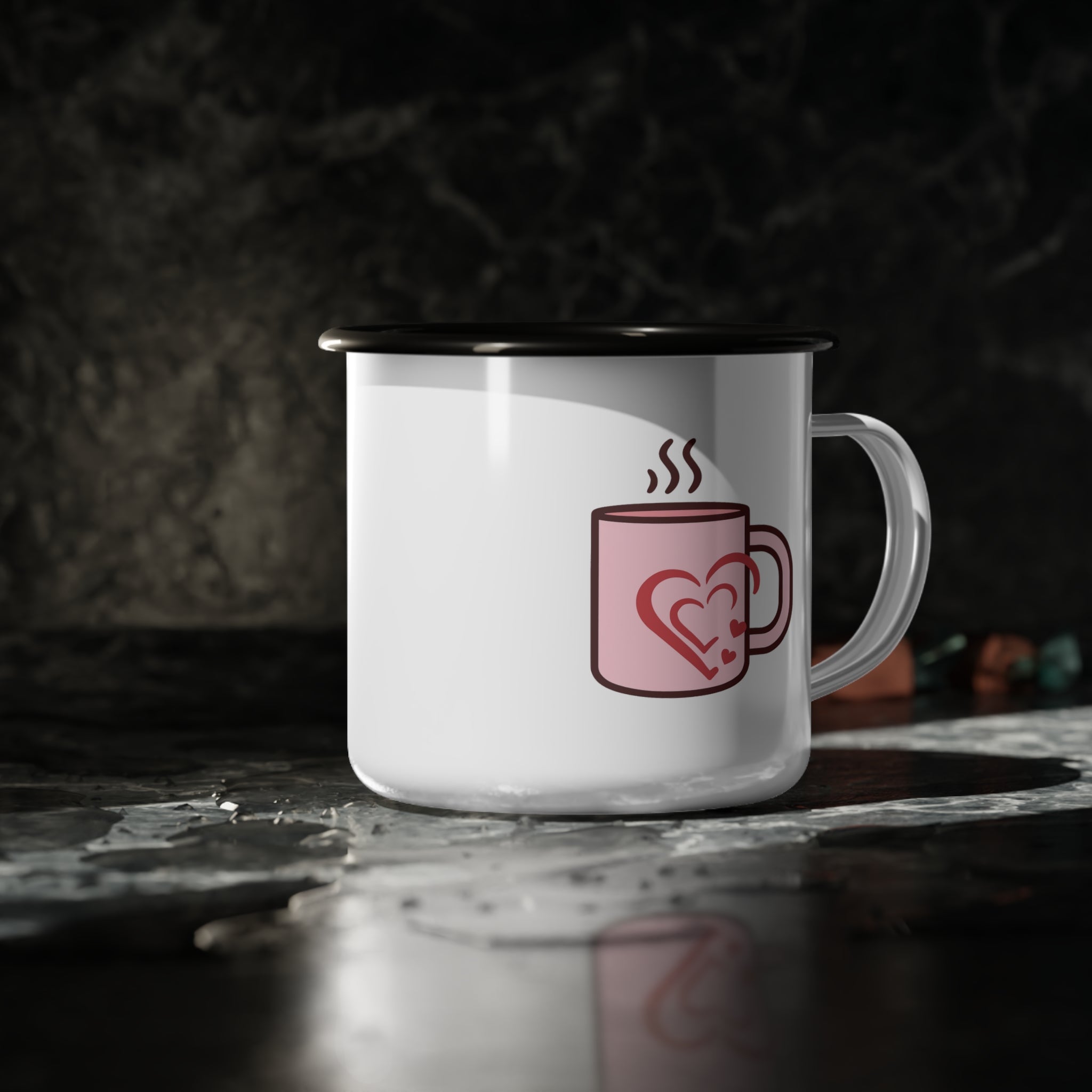 Camping Enamel Mug with Retro Design