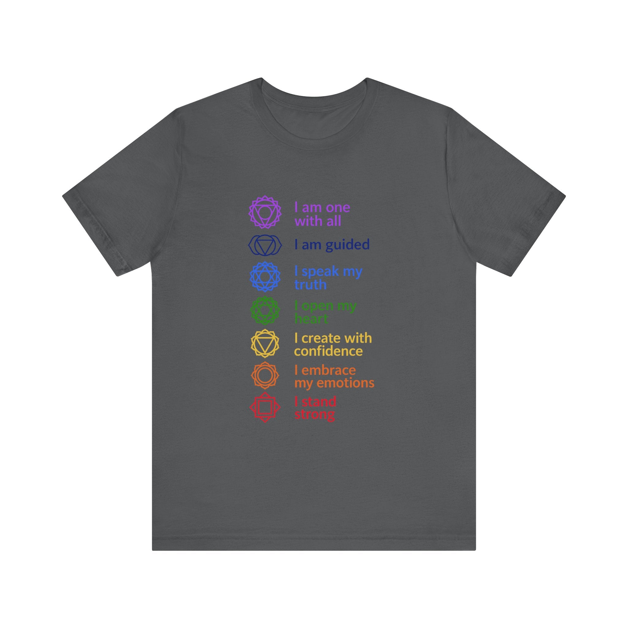 7 Chakras Positive Energy Tee, Spiritual Shirt, Mindfulness Gift, Self-Care Apparel, Positive Vibes T-Shirt, Yoga Wear