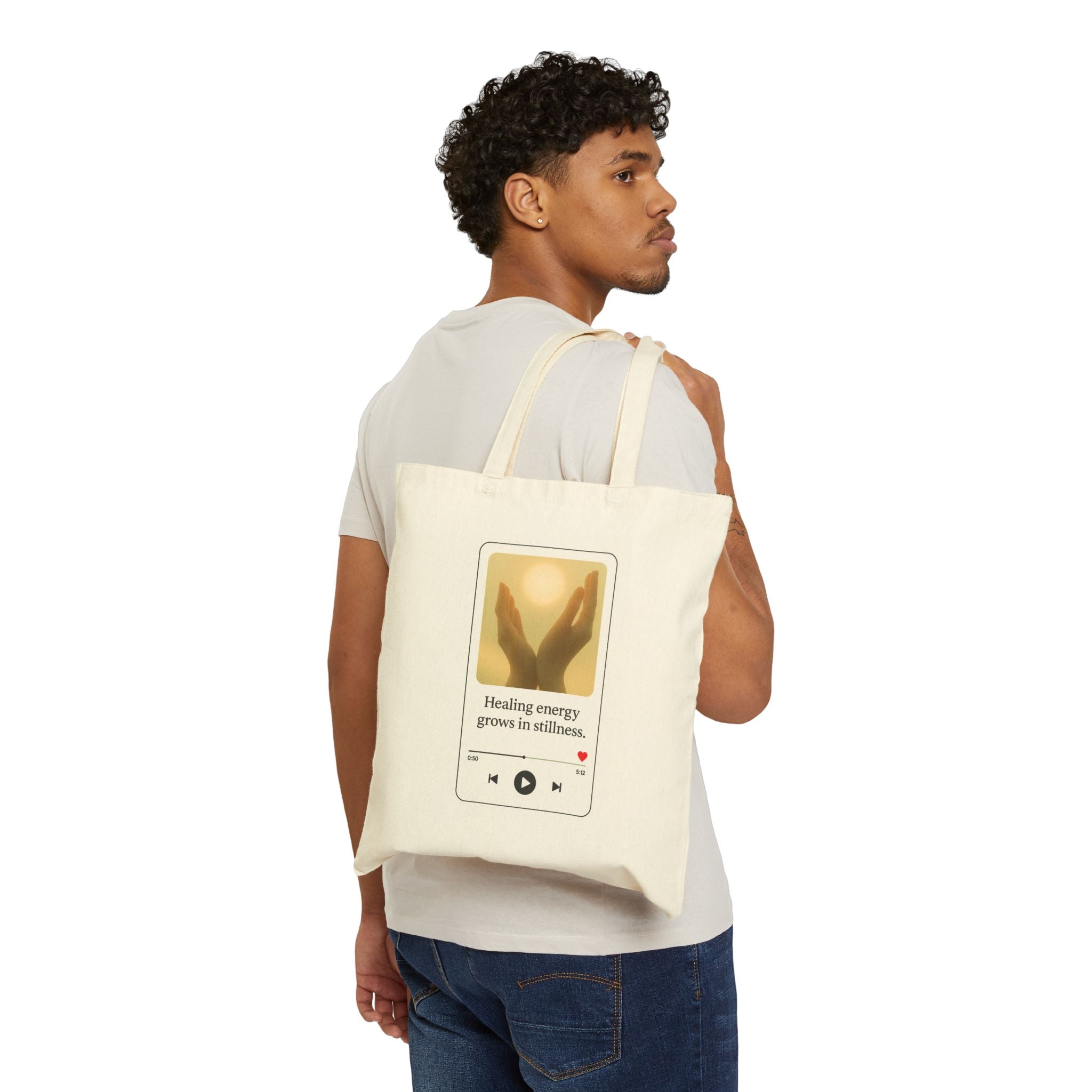 Healing Energy Cotton Canvas Tote Bag