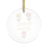 Healing is Linear Acrylic Ornaments - Floral Christmas Decor