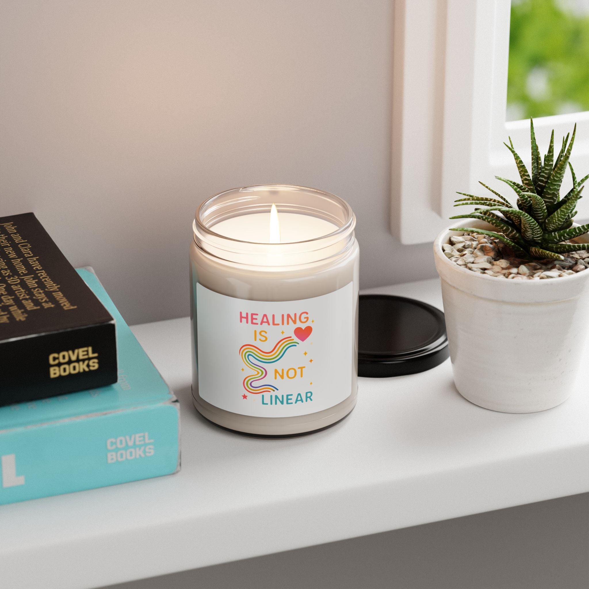 Healing Is Not Linear Scented Soy Candle, Mindfulness Gift, Self-Care Candle, Motivational Home Decor, Inspirational Aromatherapy