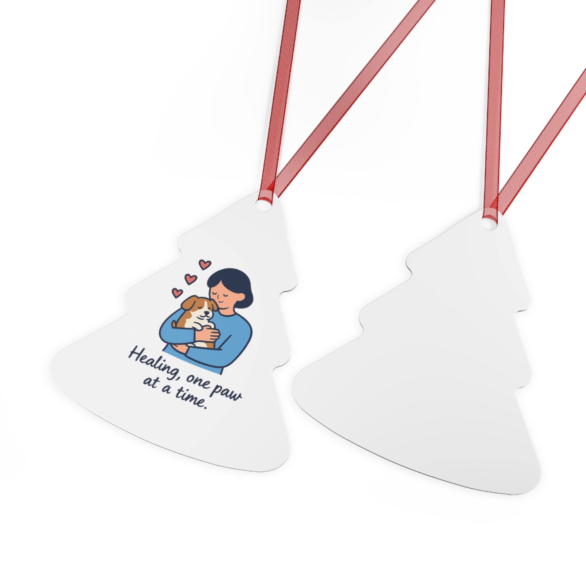 Healing Paw Metal Ornament