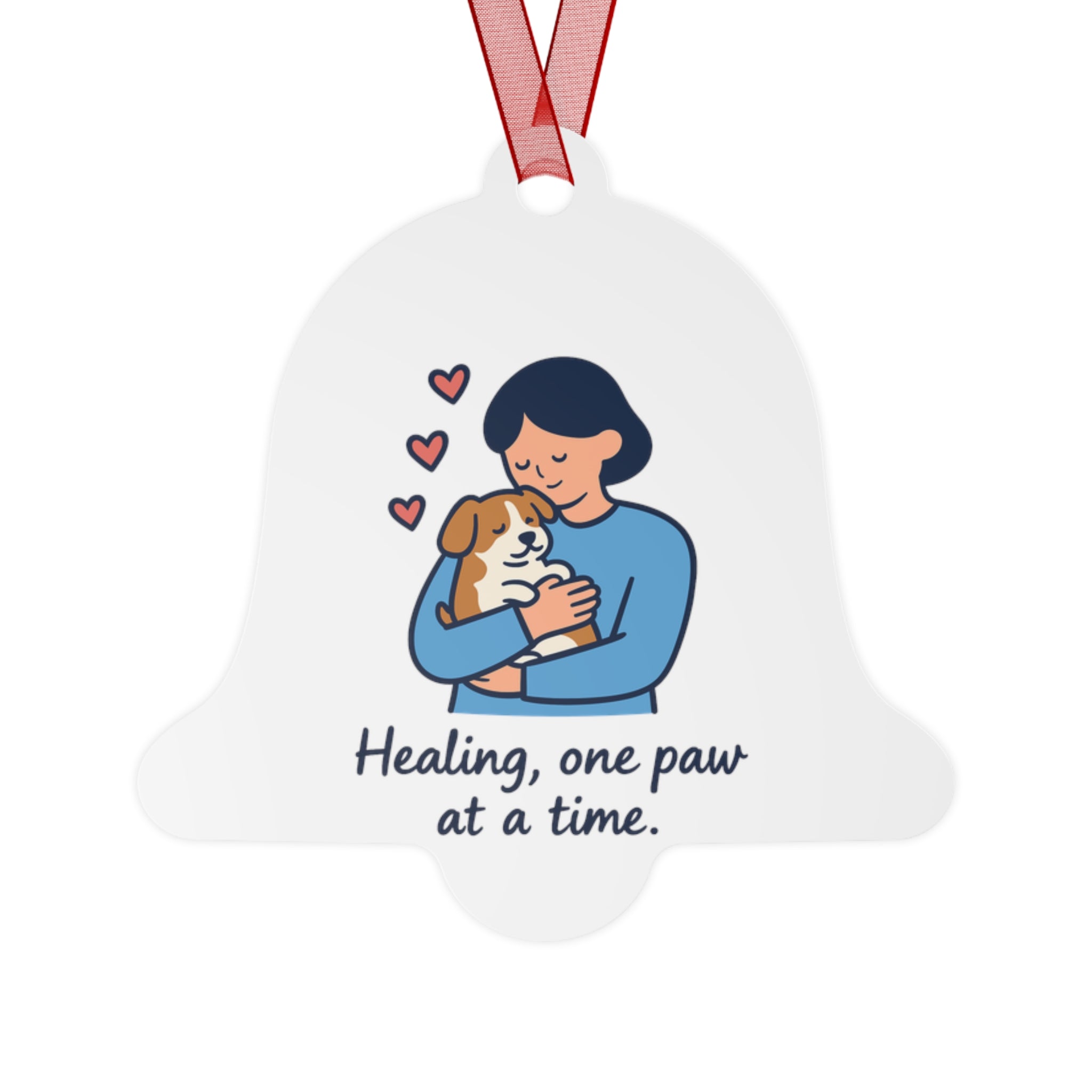 Healing Paw Metal Ornament