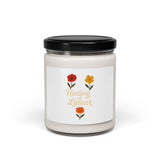 Healing is Linear Scented Soy Candle - 9oz Floral Aroma for Relaxation and Self-Care