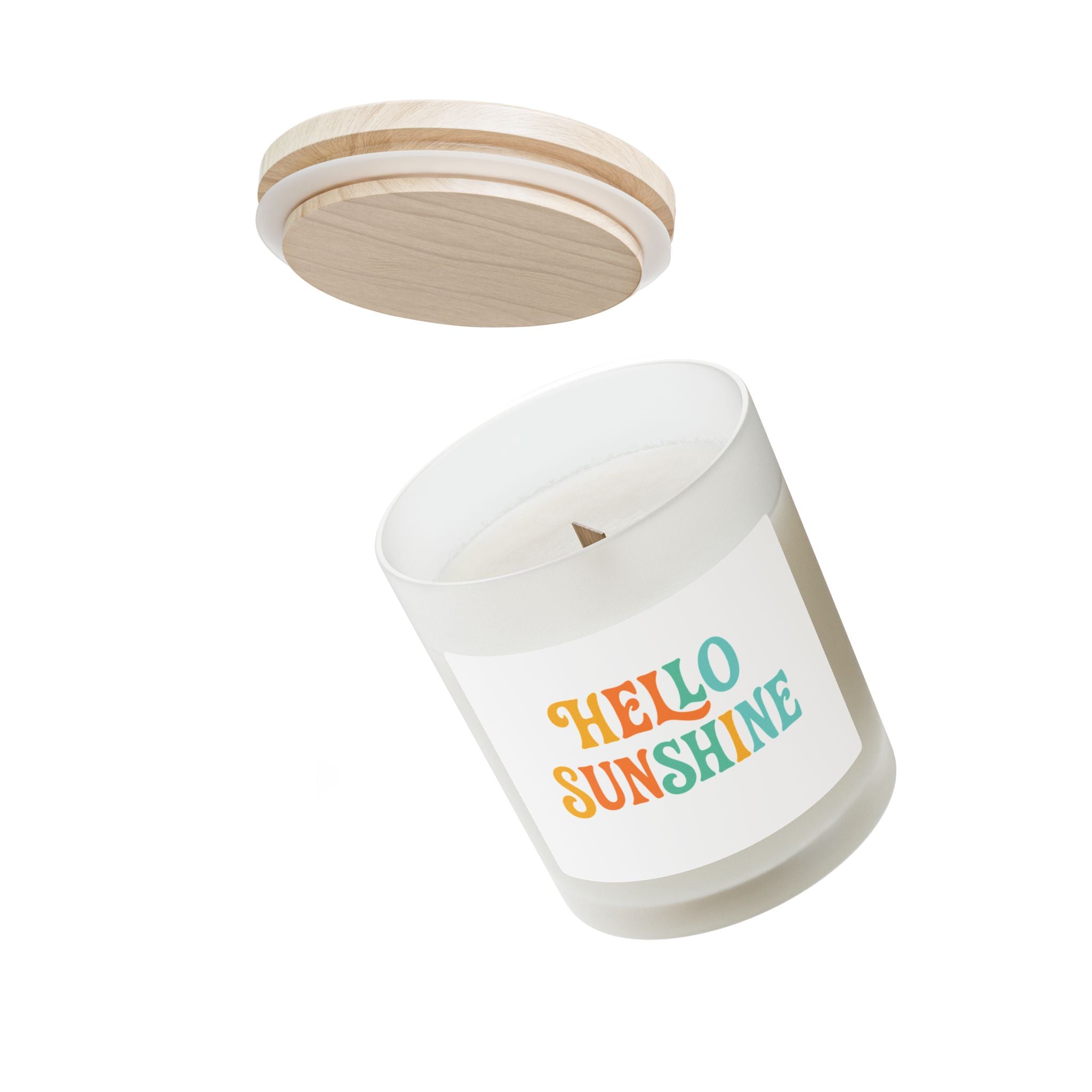 Hello Sunshine Candle - 11oz Frosted Glass Aromatherapy Candle
