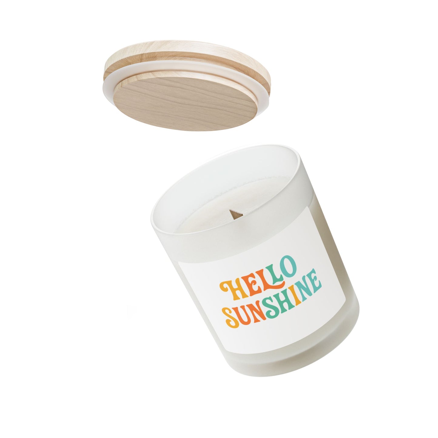 Hello Sunshine Candle - 11oz Frosted Glass Aromatherapy Candle